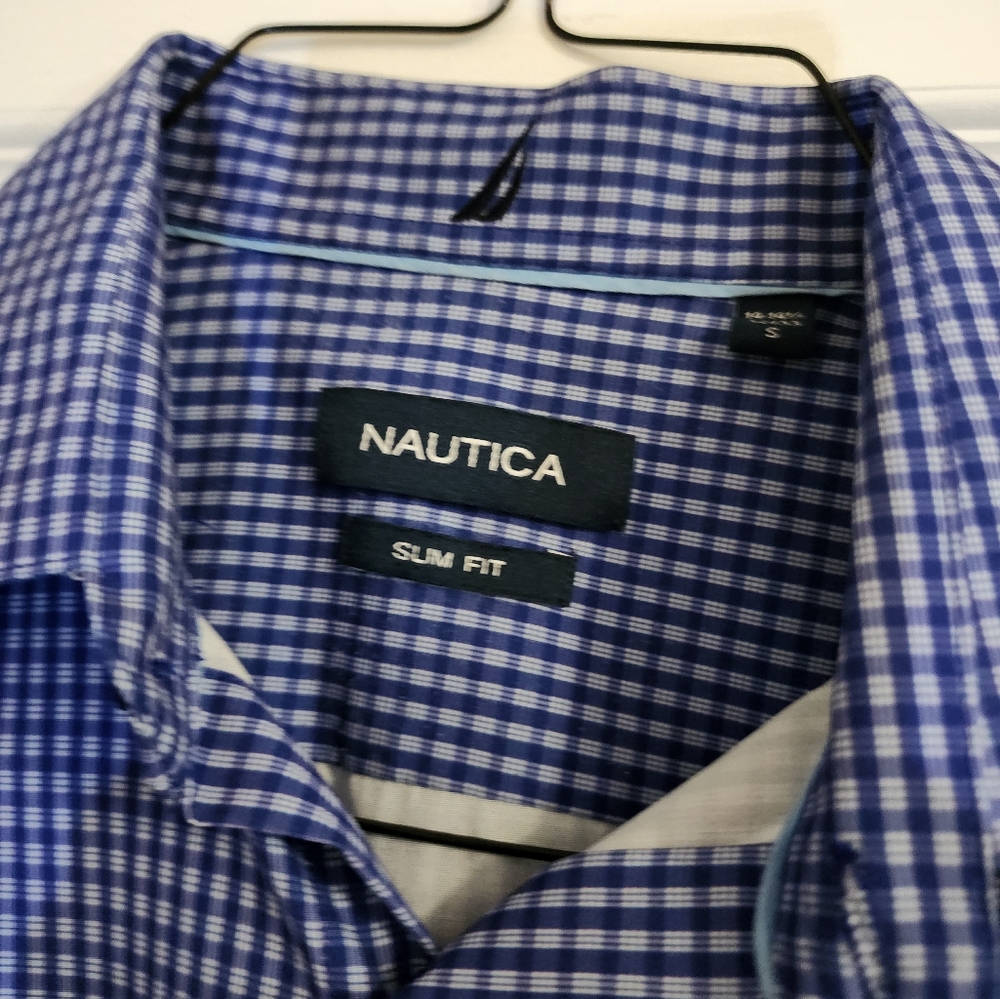 Nautica Men's Long Sleeve Shirt, 14-14 1/2 32/33, Slim